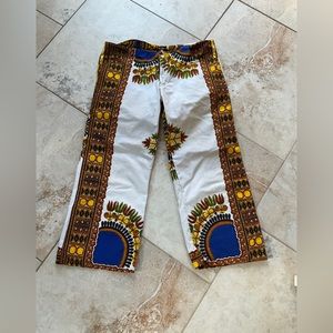 KUKKA Colorful Cropped Pants Size 32 NWOT